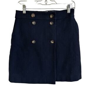 Boden women’s wool‎ blend skirt size 4 navy